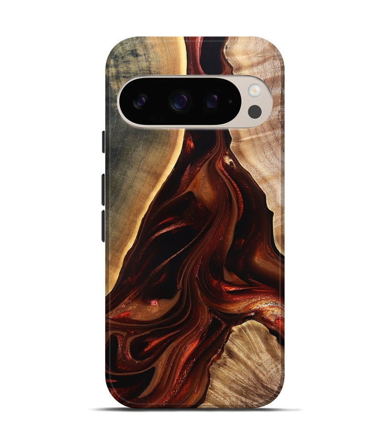 Pixel 10 Pro Wood Live Edge Phone Case - Johnnie (Red, 822238)