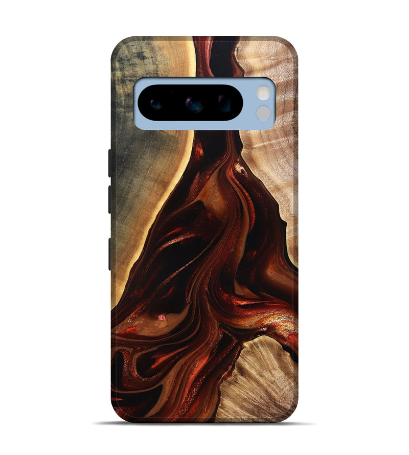 Pixel 8 Pro Wood Live Edge Phone Case - Johnnie (Red, 822238)