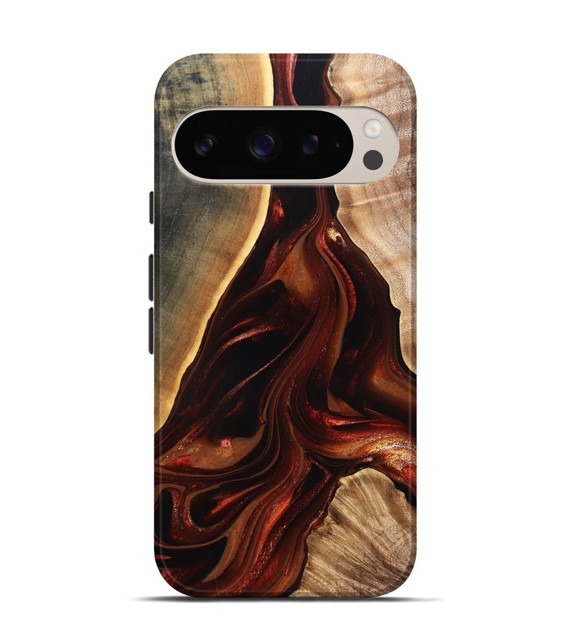 Pixel 9 Wood Live Edge Phone Case - Johnnie (Red, 822238)