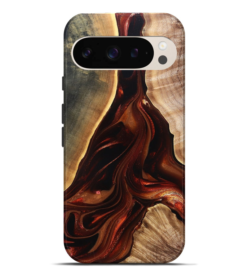 Pixel 9 Pro XL Wood Live Edge Phone Case - Johnnie (Red, 822238)