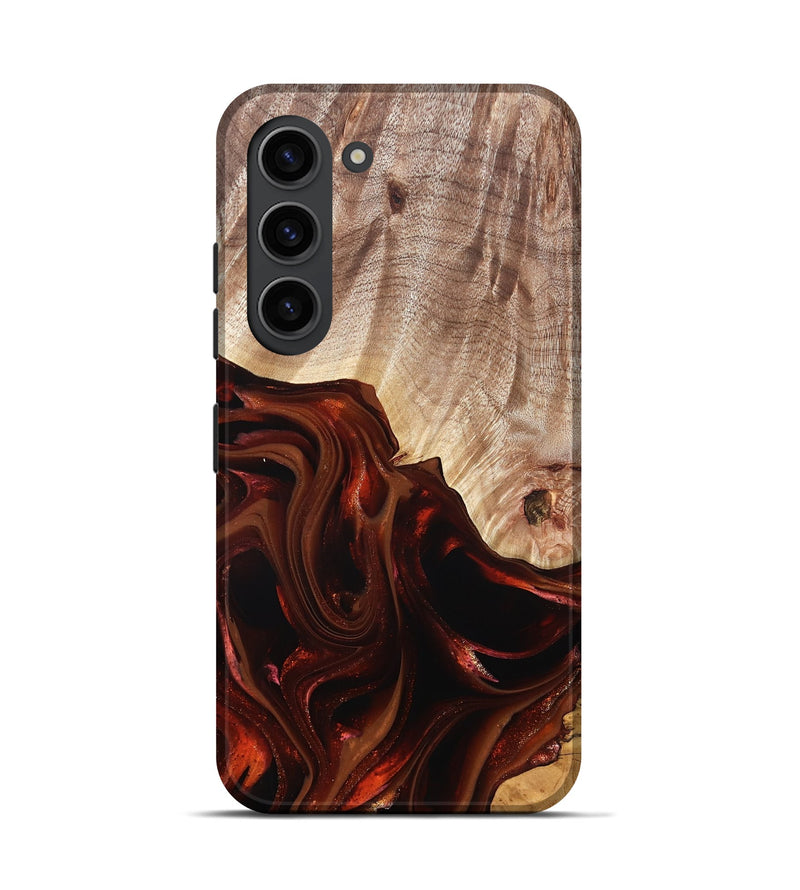 Galaxy S23 Wood Live Edge Phone Case - Jacalyn (Red, 822240)