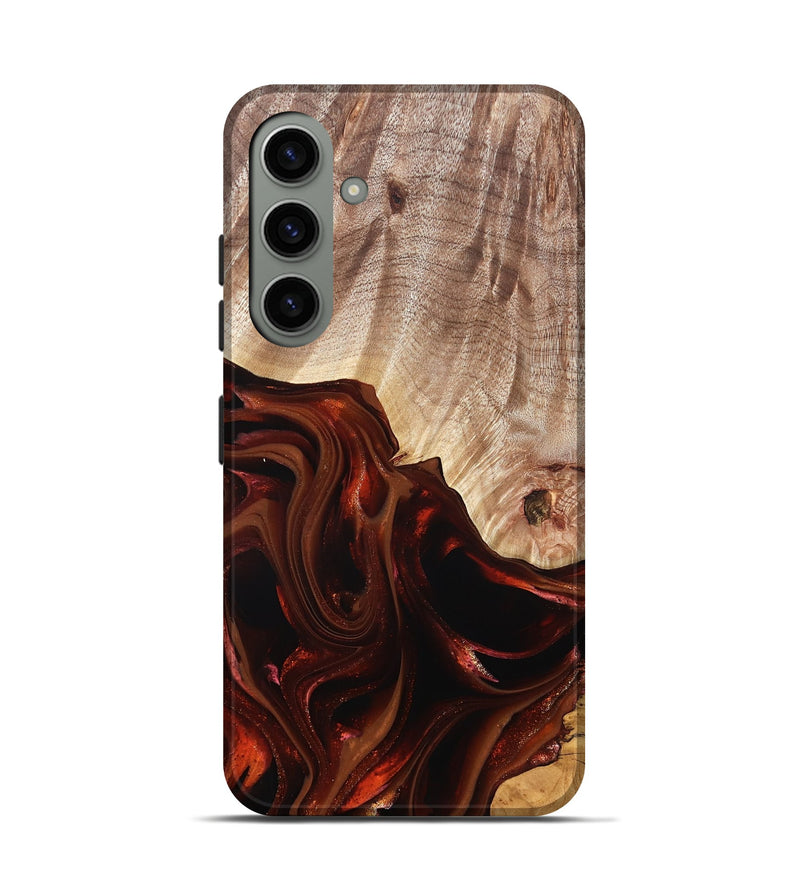 Galaxy S24 Wood Live Edge Phone Case - Jacalyn (Red, 822240)