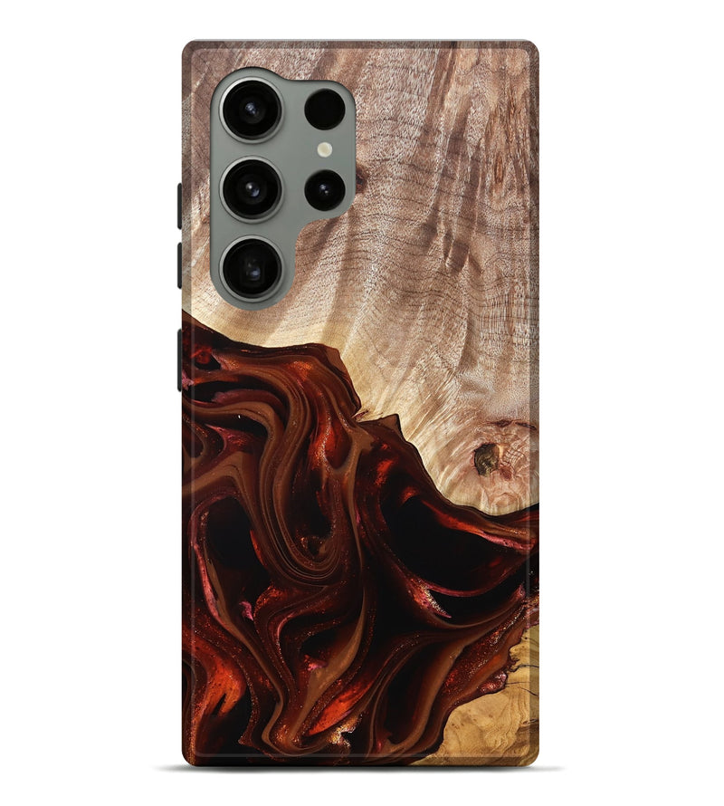 Galaxy S24 Ultra Wood Live Edge Phone Case - Jacalyn (Red, 822240)