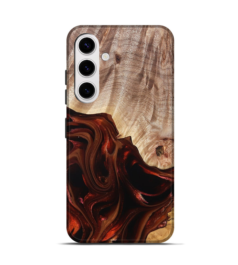 Galaxy S25 Wood Live Edge Phone Case - Jacalyn (Red, 822240)