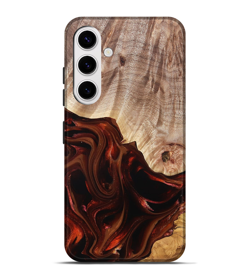 Galaxy S25 Plus Wood Live Edge Phone Case - Jacalyn (Red, 822240)