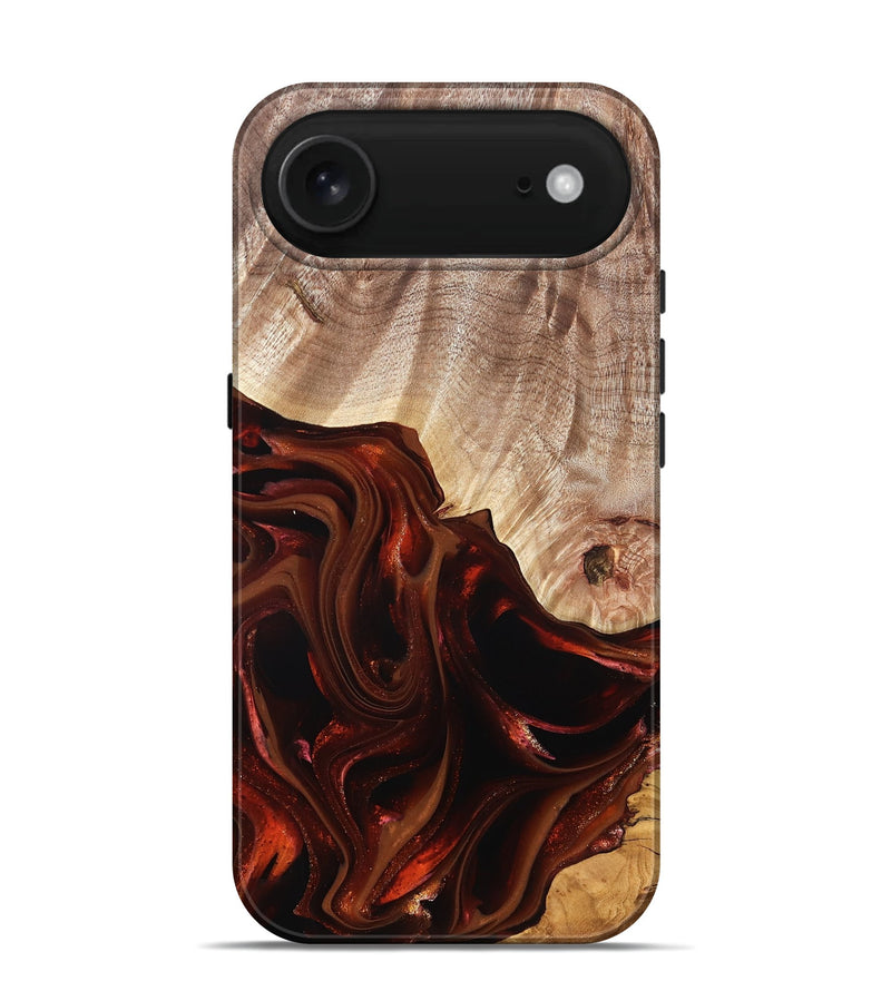 iPhone 17 Air Wood Live Edge Phone Case - Jacalyn (Red, 822240)