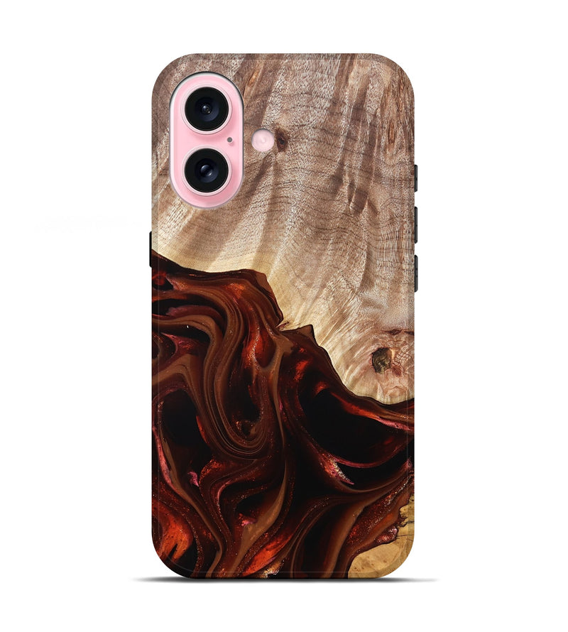iPhone 17 Wood Live Edge Phone Case - Jacalyn (Red, 822240)