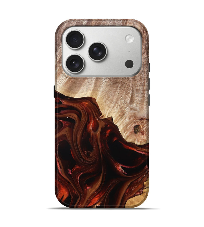 iPhone 17 Pro Wood Live Edge Phone Case - Jacalyn (Red, 822240)