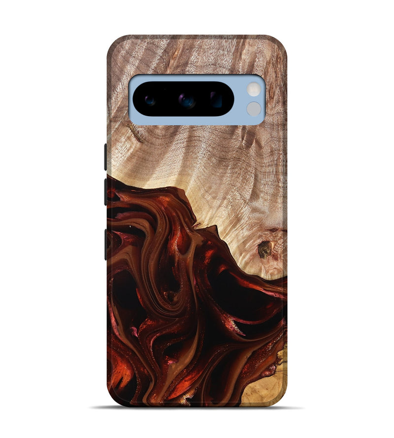 Pixel 8 Pro Wood Live Edge Phone Case - Jacalyn (Red, 822240)