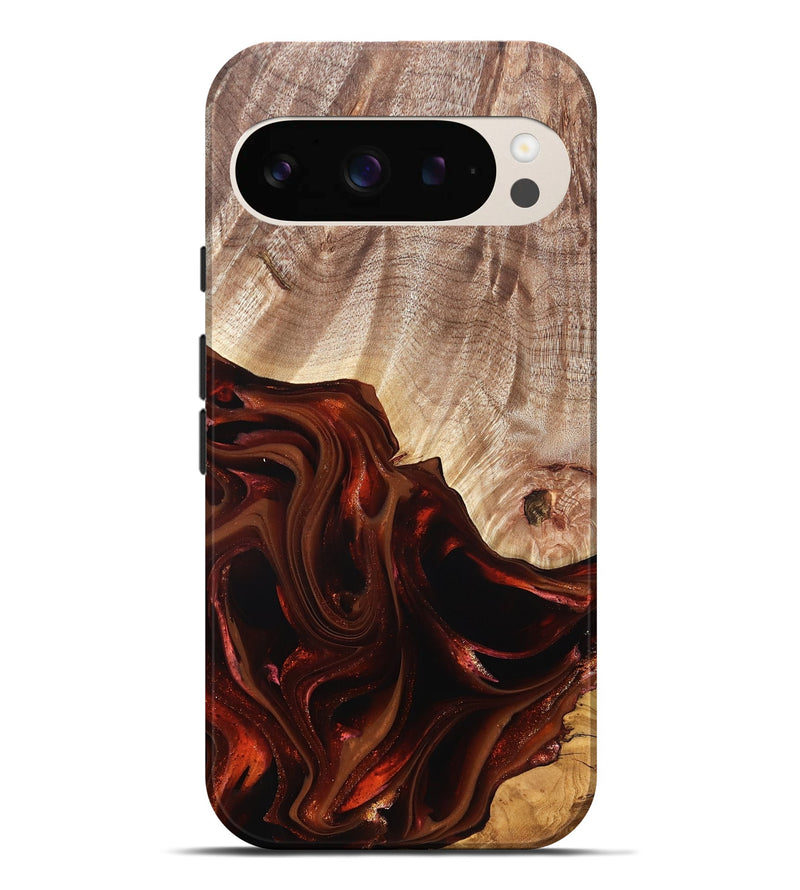Pixel 9 Pro XL Wood Live Edge Phone Case - Jacalyn (Red, 822240)