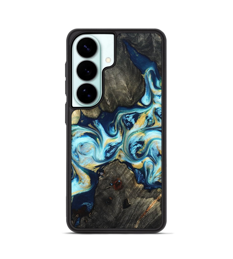 Galaxy S26 Wood Phone Case - Lucinda (Teal & Gold, 822242)