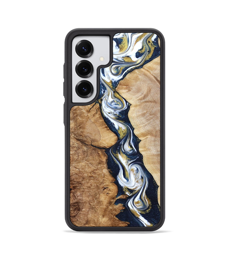 Galaxy S25 Wood Phone Case - Maia (Teal & Gold, 822245)