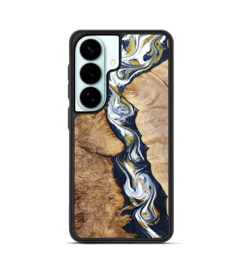 Galaxy S26 Wood Phone Case - Maia (Teal & Gold, 822245)
