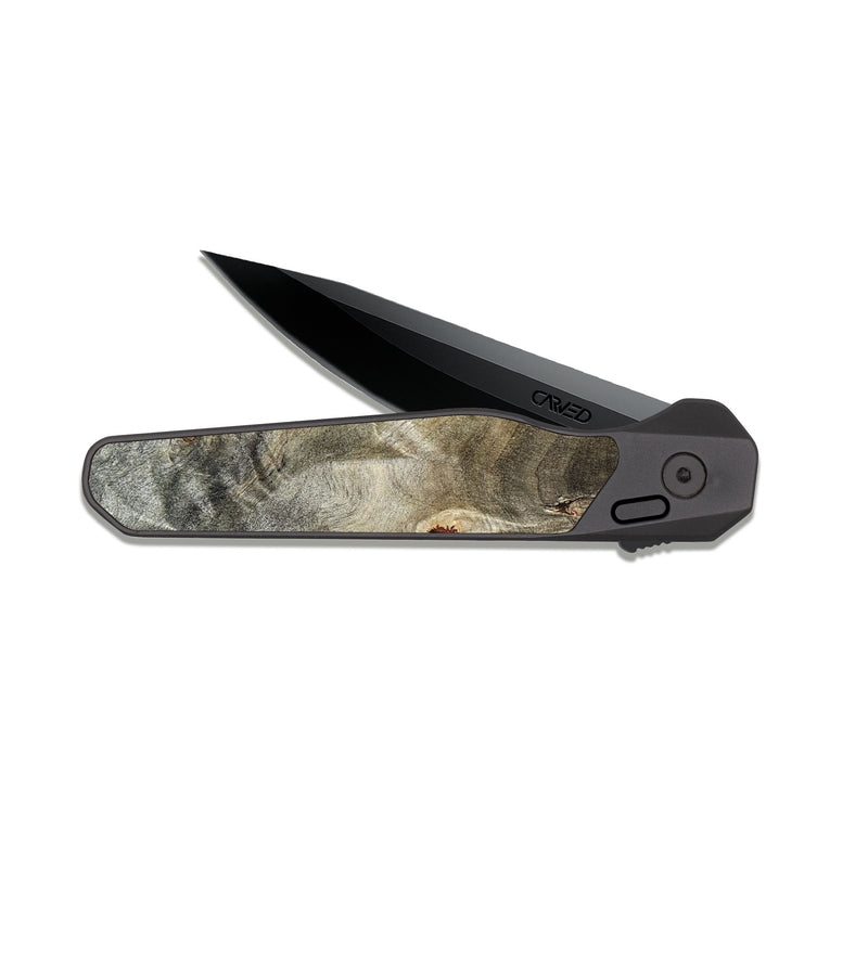 EDC Dark Slate Wood Pocket Knife - Venessa (Wood Burl, 822253)