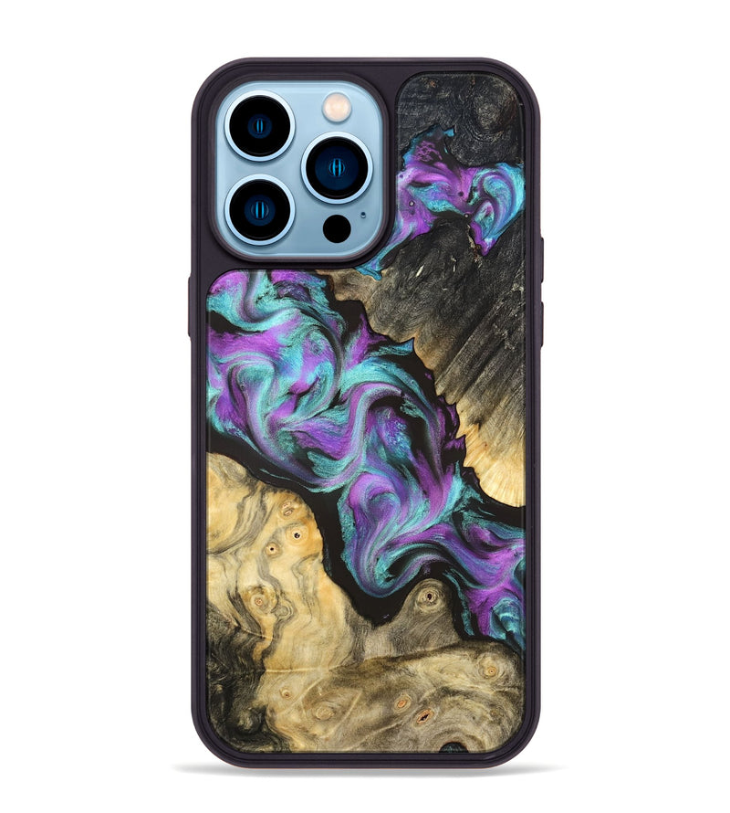 iPhone 14 Pro Max Wood Phone Case - Rylie (Purple, 822254)