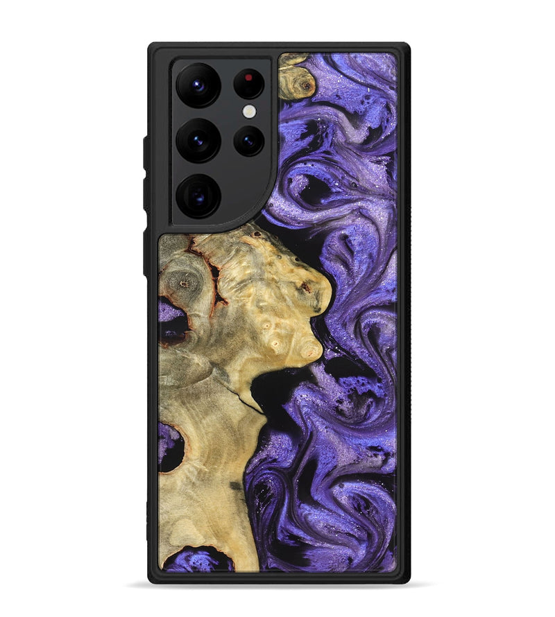 Galaxy S22 Ultra Wood Phone Case - Nelda (Purple, 822255)