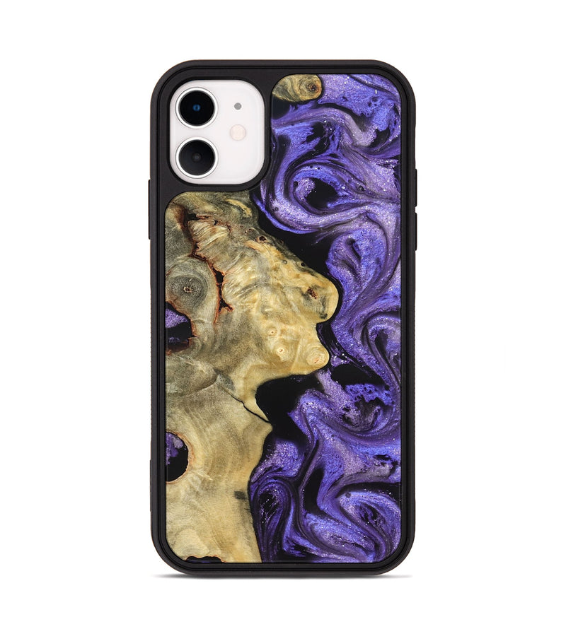 iPhone 11 Wood Phone Case - Nelda (Purple, 822255)