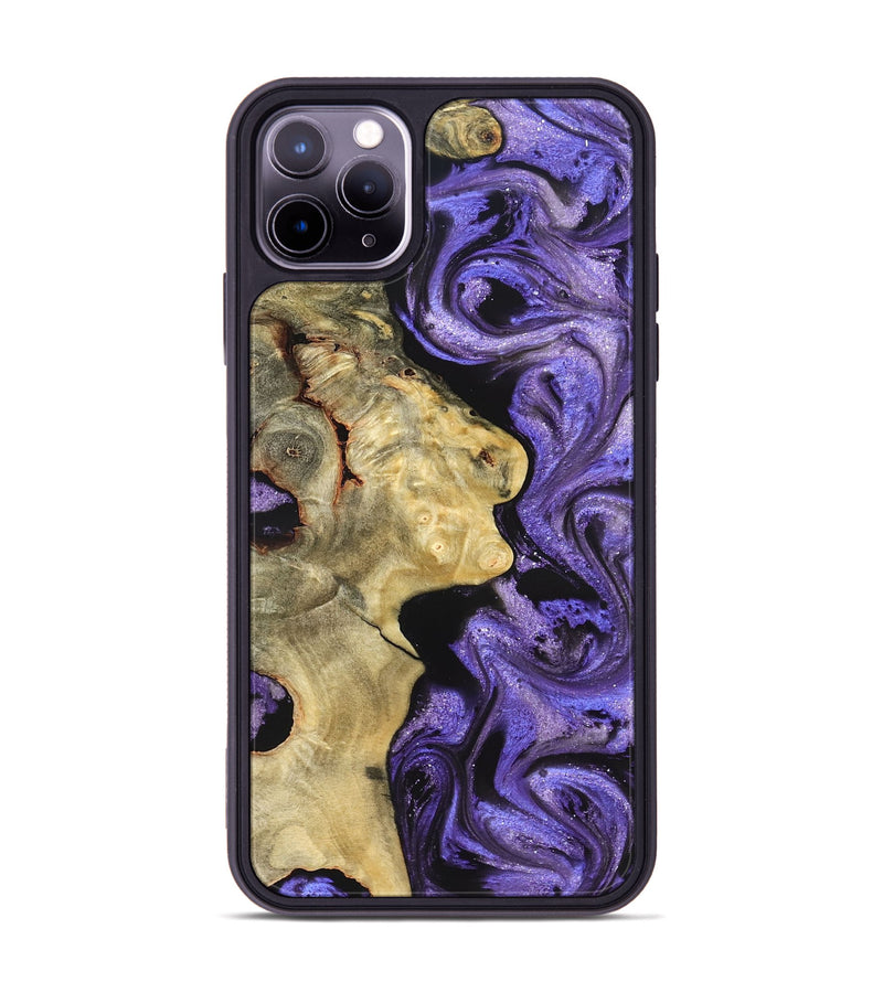 iPhone 11 Pro Max Wood Phone Case - Nelda (Purple, 822255)