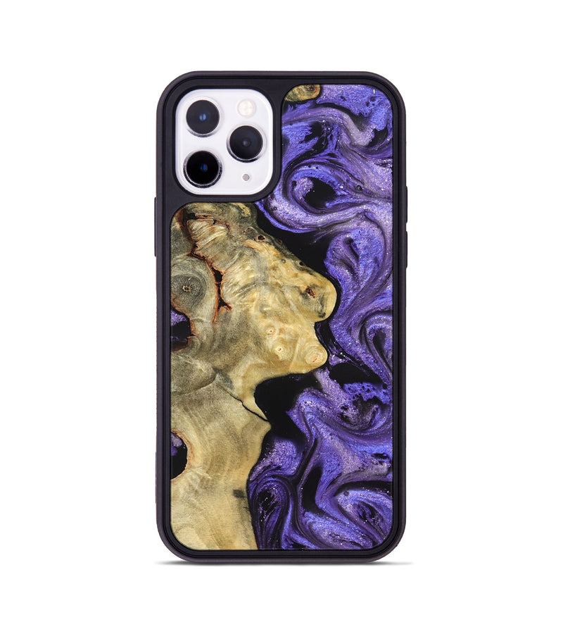 iPhone 11 Pro Wood Phone Case - Nelda (Purple, 822255)