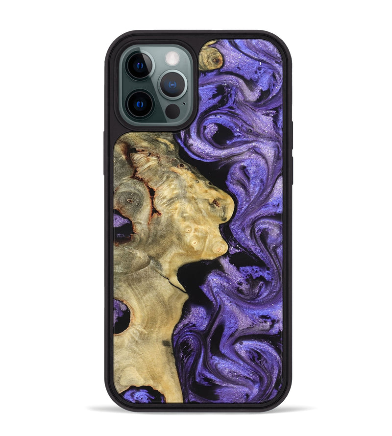 iPhone 12 Pro Max Wood Phone Case - Nelda (Purple, 822255)
