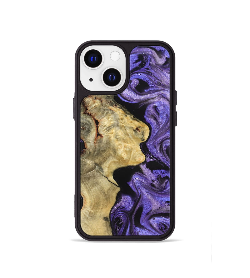 iPhone 13 mini Wood Phone Case - Nelda (Purple, 822255)