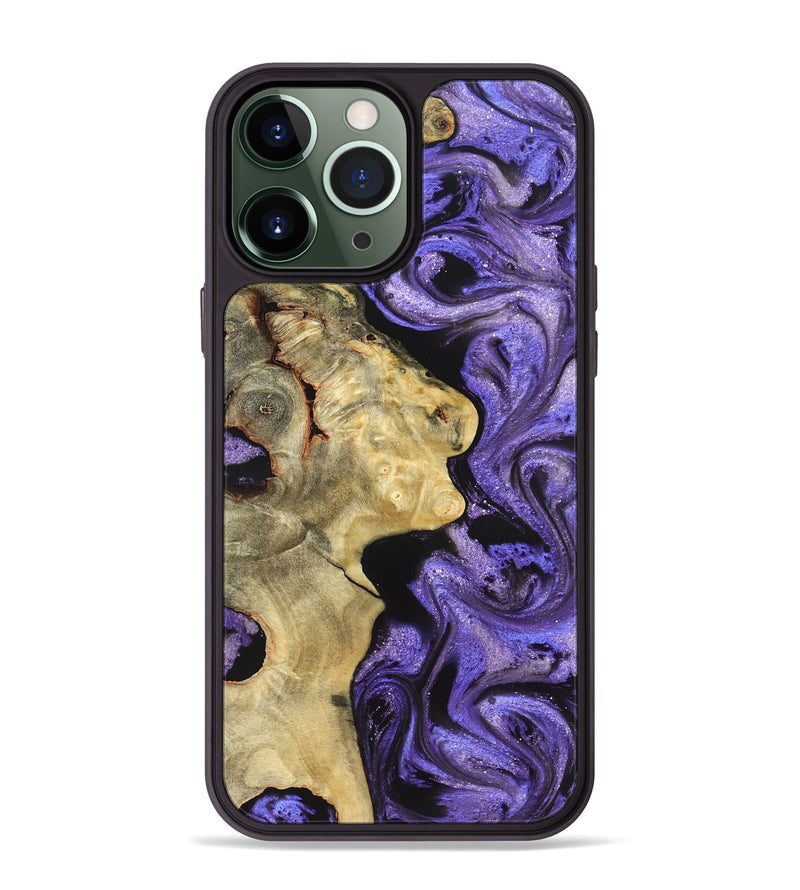 iPhone 13 Pro Max Wood Phone Case - Nelda (Purple, 822255)