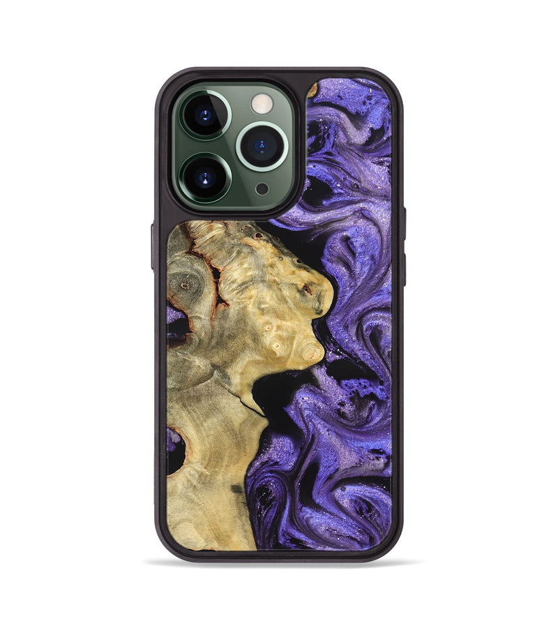 iPhone 13 Pro Wood Phone Case - Nelda (Purple, 822255)