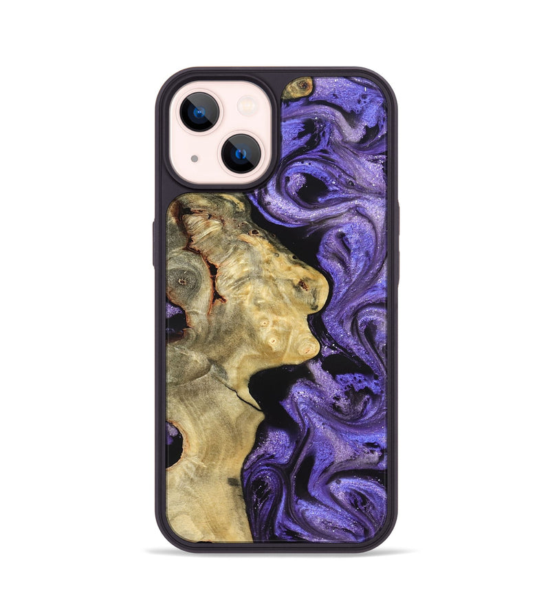 iPhone 14 Wood Phone Case - Nelda (Purple, 822255)