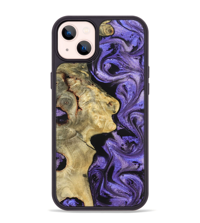 iPhone 14 Plus Wood Phone Case - Nelda (Purple, 822255)