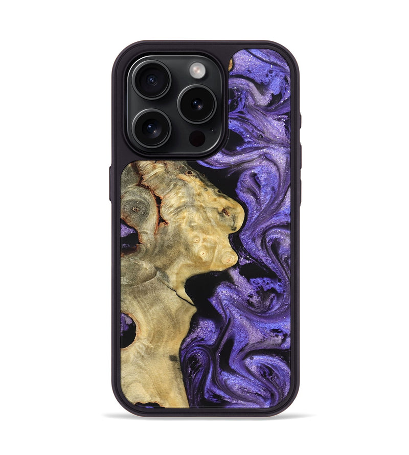 iPhone 15 Pro Wood Phone Case - Nelda (Purple, 822255)