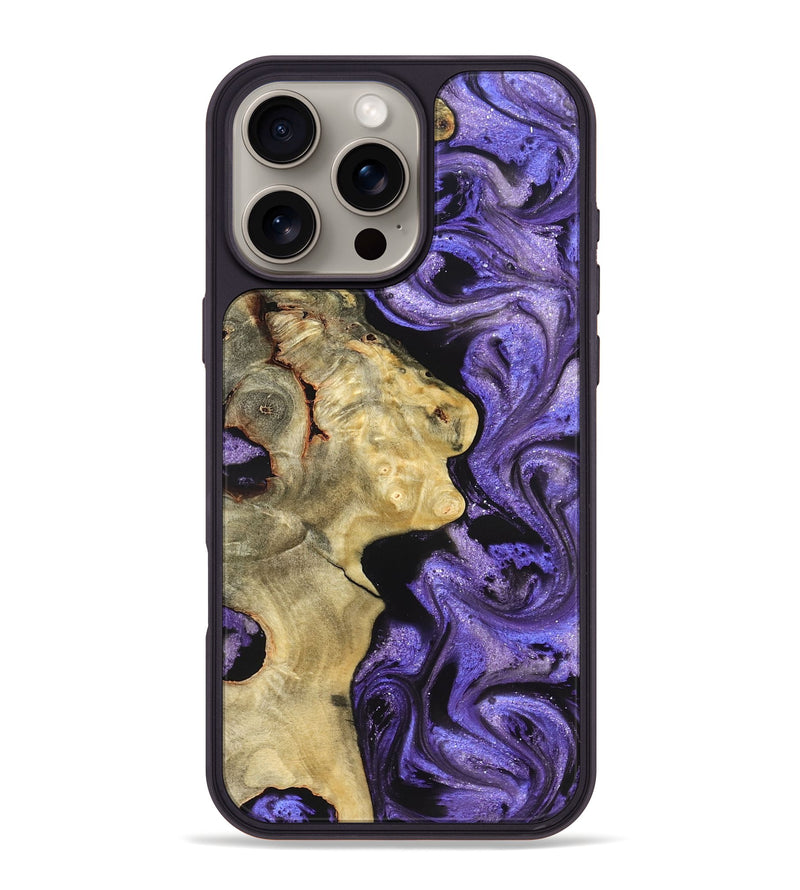 iPhone 16 Pro Max Wood Phone Case - Nelda (Purple, 822255)