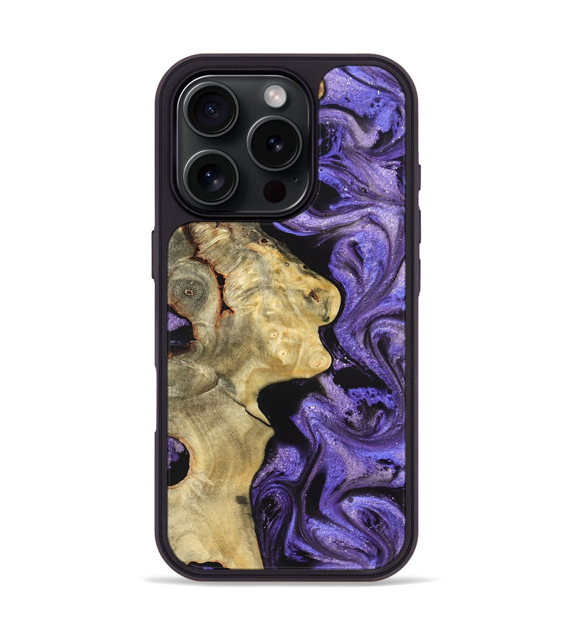 iPhone 16 Pro Wood Phone Case - Nelda (Purple, 822255)