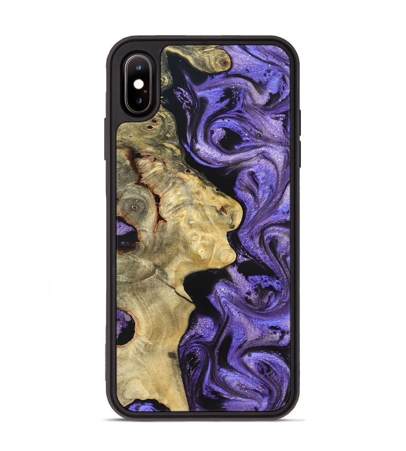iPhone Xs Max Wood Phone Case - Nelda (Purple, 822255)