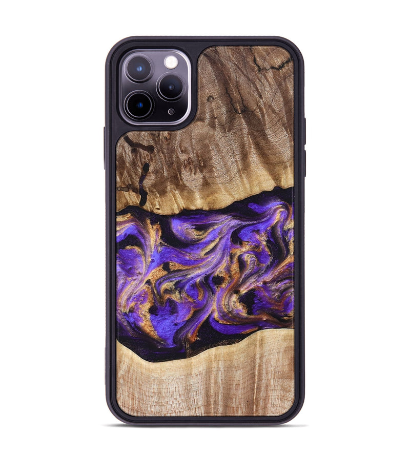 iPhone 11 Pro Max Wood Phone Case - Valery (Purple, 822256)