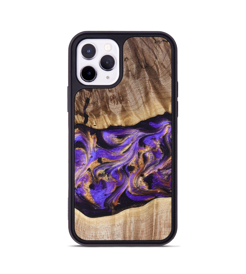 iPhone 11 Pro Wood Phone Case - Valery (Purple, 822256)