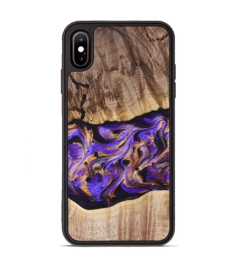 iPhone Xs Max Wood Phone Case - Valery (Purple, 822256)