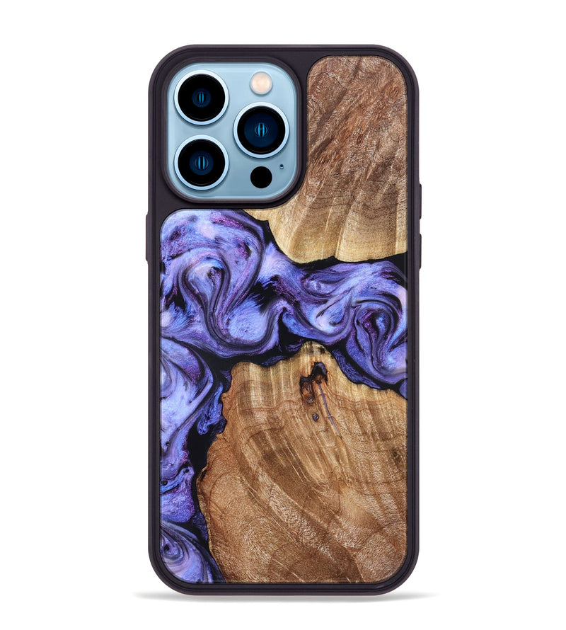 iPhone 14 Pro Max Wood Phone Case - Newell (Purple, 822257)