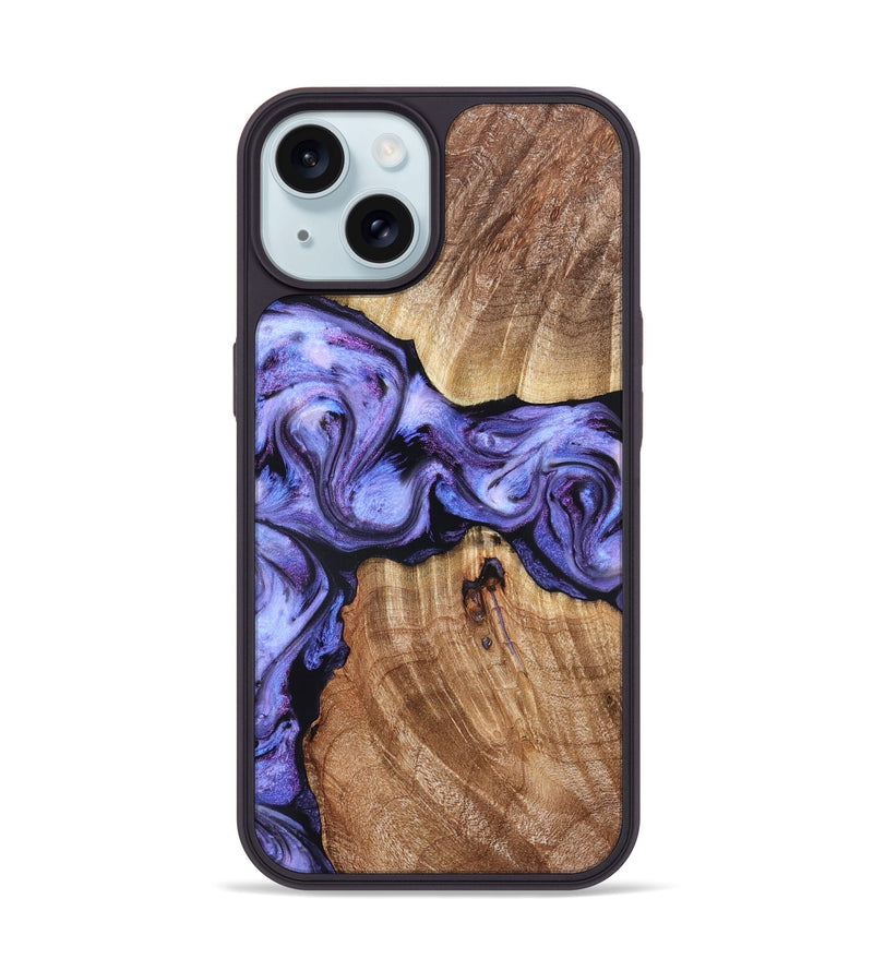 iPhone 15 Wood Phone Case - Newell (Purple, 822257)