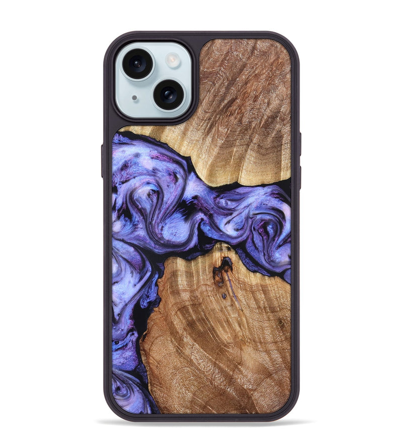 iPhone 15 Plus Wood Phone Case - Newell (Purple, 822257)