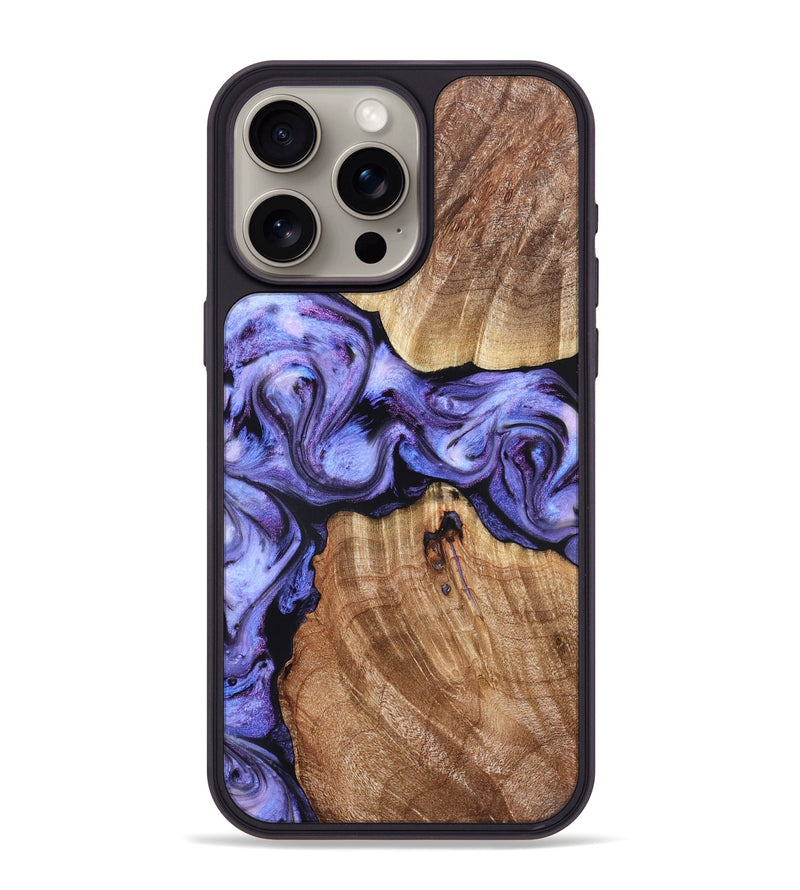 iPhone 15 Pro Max Wood Phone Case - Newell (Purple, 822257)