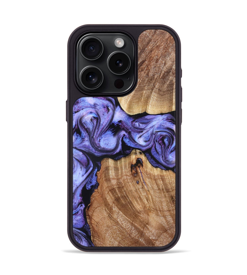 iPhone 15 Pro Wood Phone Case - Newell (Purple, 822257)
