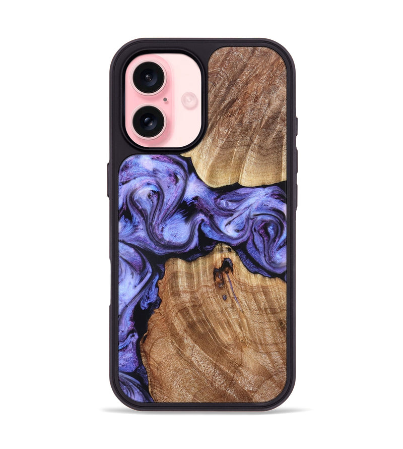 iPhone 16 Wood Phone Case - Newell (Purple, 822257)