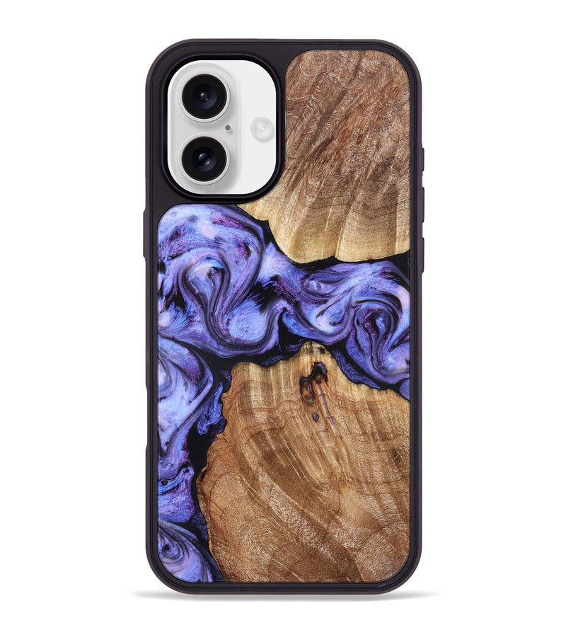 iPhone 16 Plus Wood Phone Case - Newell (Purple, 822257)