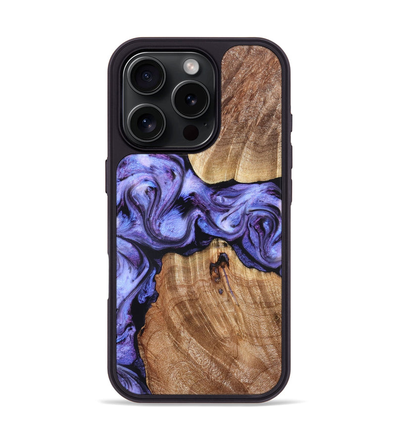 iPhone 16 Pro Wood Phone Case - Newell (Purple, 822257)
