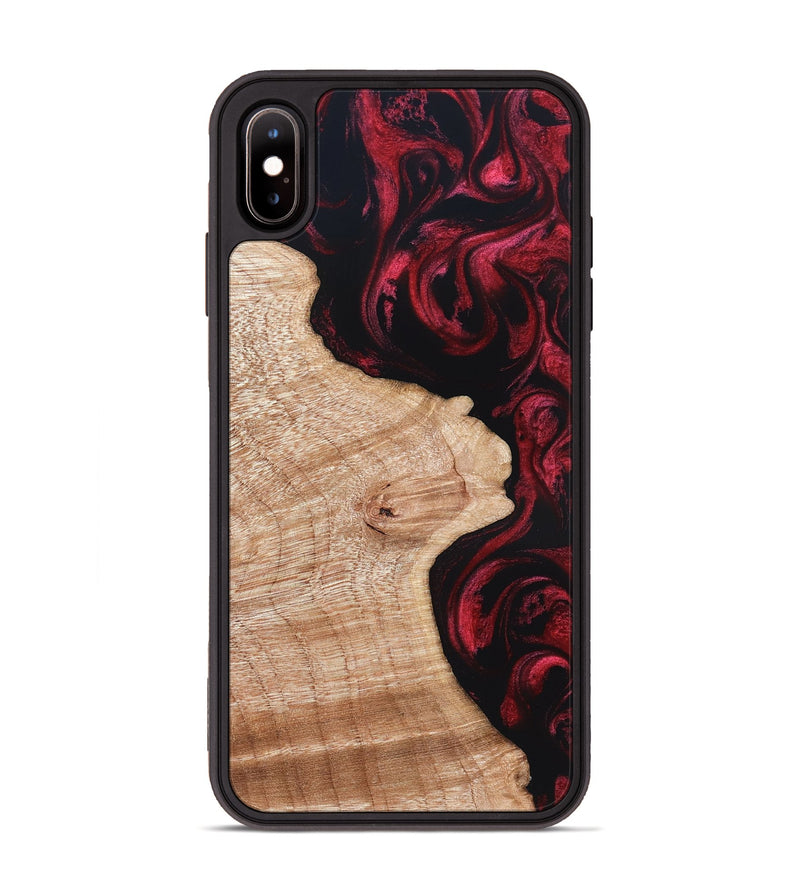 iPhone Xs Max Wood Phone Case - Isom (Red, 822258)