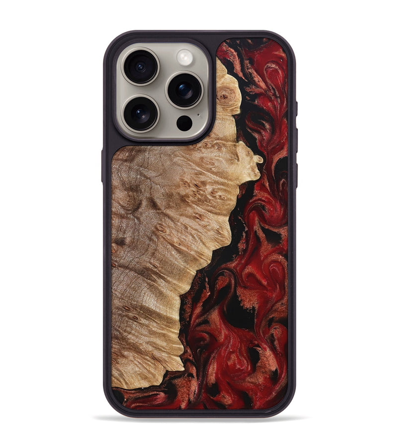 iPhone 15 Pro Max Wood Phone Case - Jessika (Red, 822259)