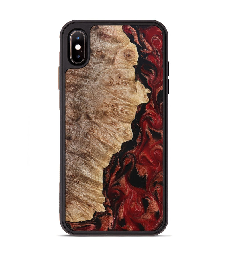 iPhone Xs Max Wood Phone Case - Jessika (Red, 822259)