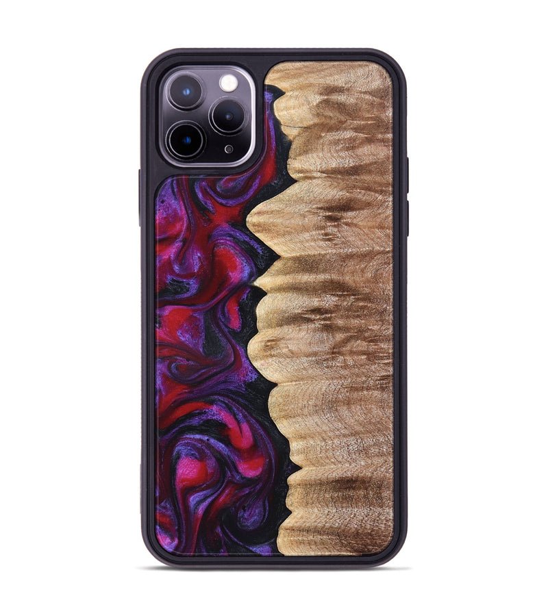 iPhone 11 Pro Max Wood Phone Case - Palmer (Red, 822260)