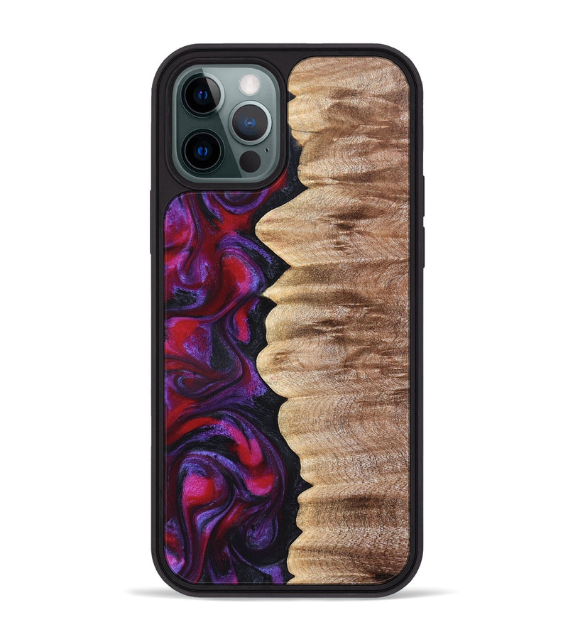 iPhone 12 Pro Max Wood Phone Case - Palmer (Red, 822260)