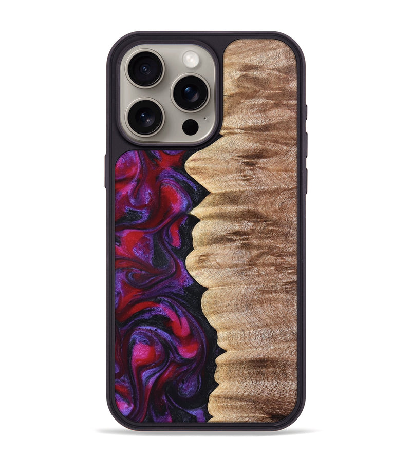 iPhone 15 Pro Max Wood Phone Case - Palmer (Red, 822260)